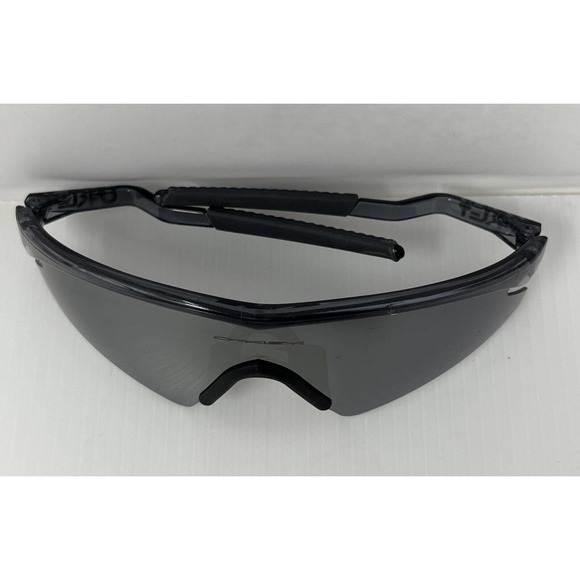 Oakley M Frame Crystal Black Gen 1 Mumba Sunglasses Black Iridium Lens Ear Socks - Picture 8 of 16